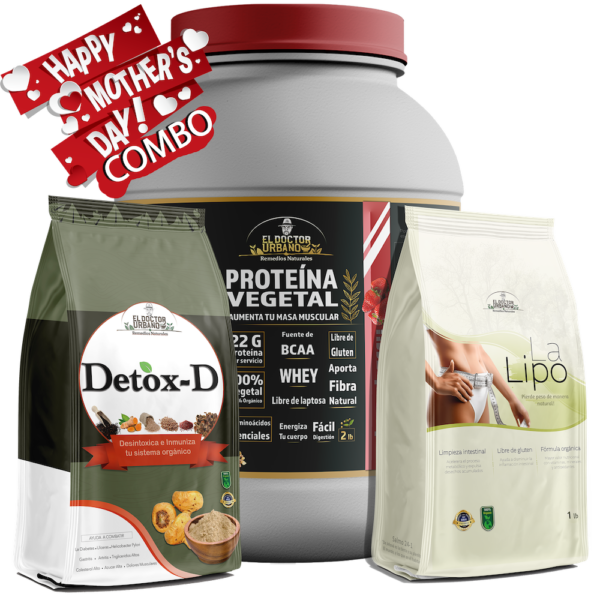 Combo! 1 Proteina, 1 Lipo y 1 bolsa Detox